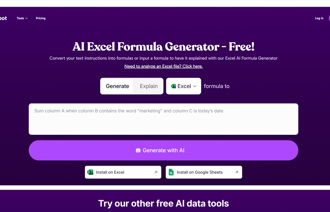 Excel Formula Bot