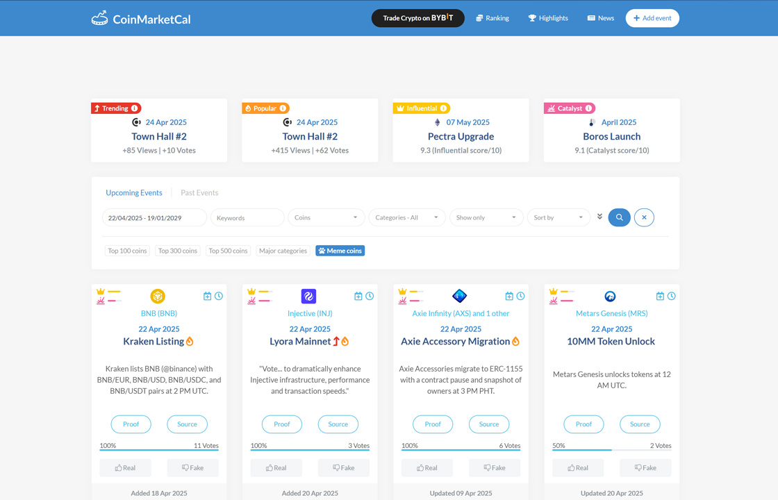 CoinMarketCal